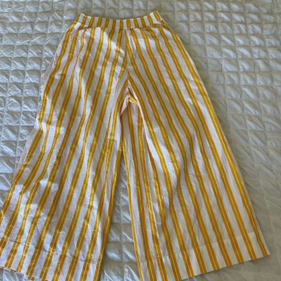 Sundry Striped Yellow and White Wide-Leg Pants - Picture 5 of 6